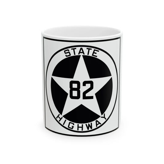 Texas 82 1917 (Texas) (Road Sign) White Coffee Mug 11oz - Go Mug Yourself