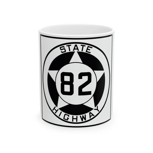 Texas 82 1935 (Texas) (Road Sign) White Coffee Mug 11oz - Go Mug Yourself