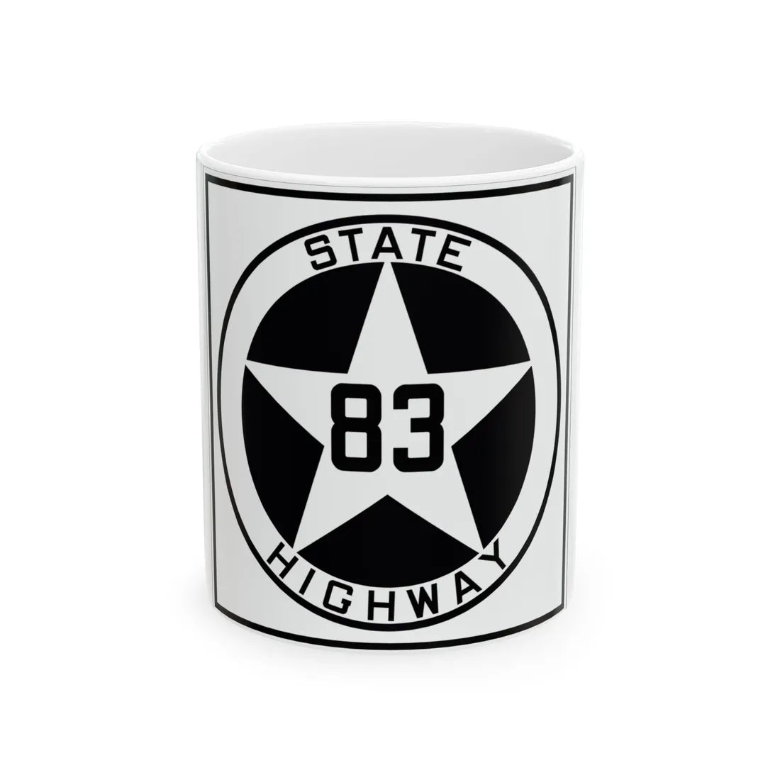 Texas 83 1917 (Texas) (Road Sign) White Coffee Mug 11oz - Go Mug Yourself