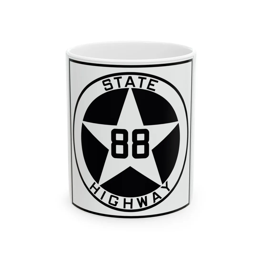 Texas 88 1917 (Texas) (Road Sign) White Coffee Mug 11oz - Go Mug Yourself