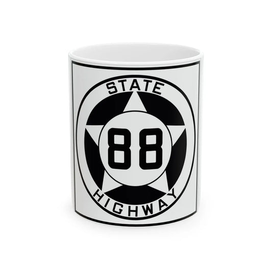 Texas 88 1935 (Texas) (Road Sign) White Coffee Mug 11oz - Go Mug Yourself