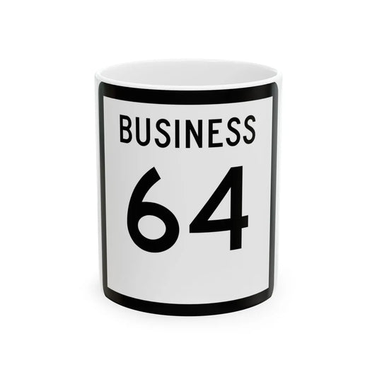 Texas Business 64 (Texas) (Road Sign) White Coffee Mug 11oz - Go Mug Yourself