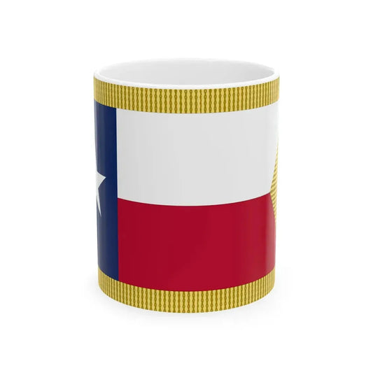 Texas Civil War Guidon (United States) White Coffee Mug 11oz - Go Mug Yourself