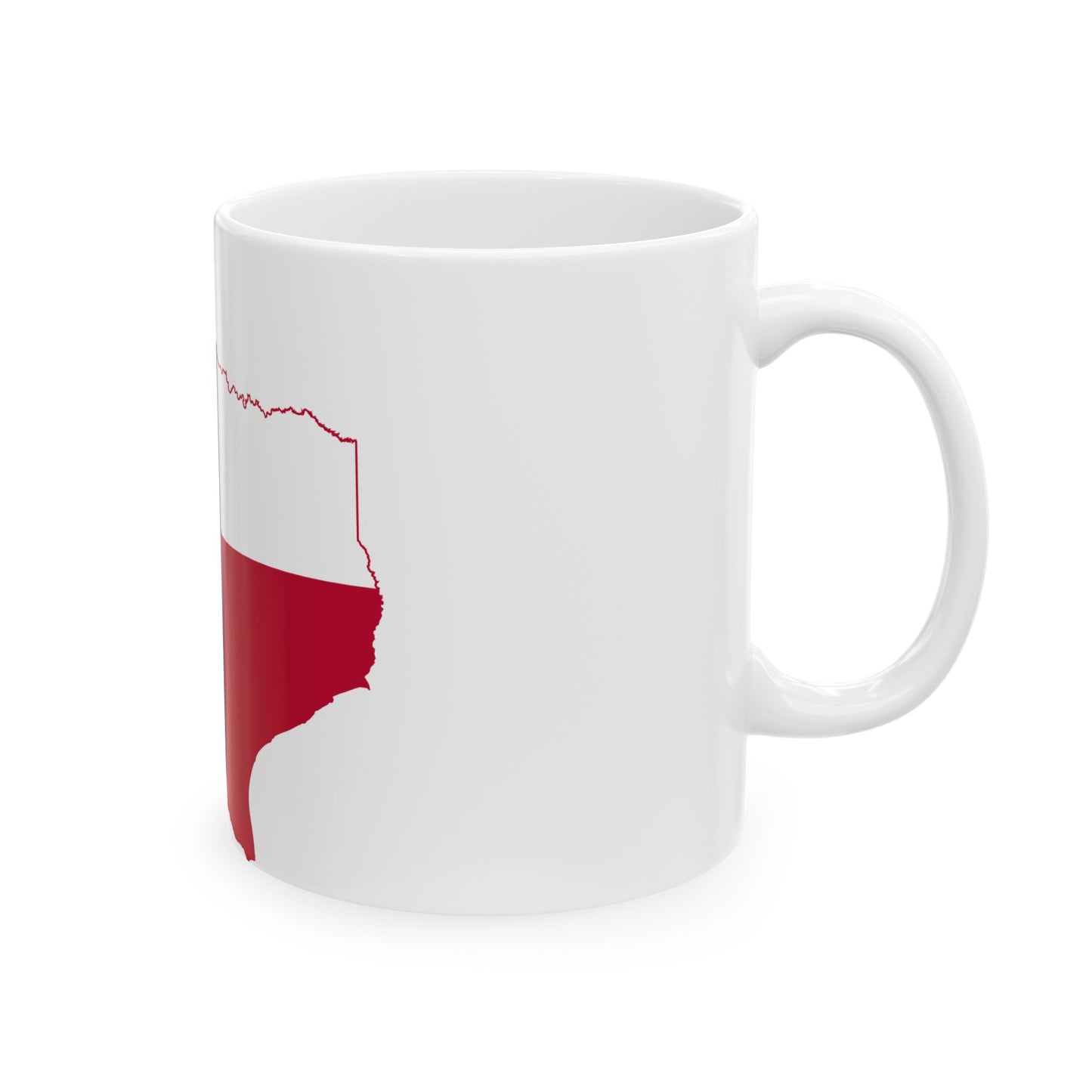 Texas flag map (United States) White Coffee Mug-Go Mug Yourself