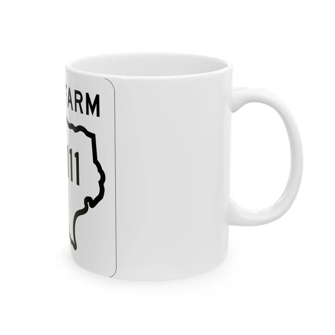 Texas FM 1111 1956 (Texas) (Road Sign) White Coffee Mug - Go Mug Yourself