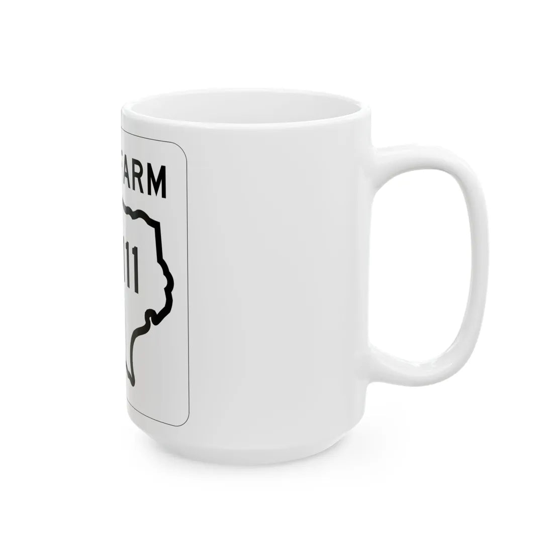 Texas FM 1111 1956 (Texas) (Road Sign) White Coffee Mug - Go Mug Yourself