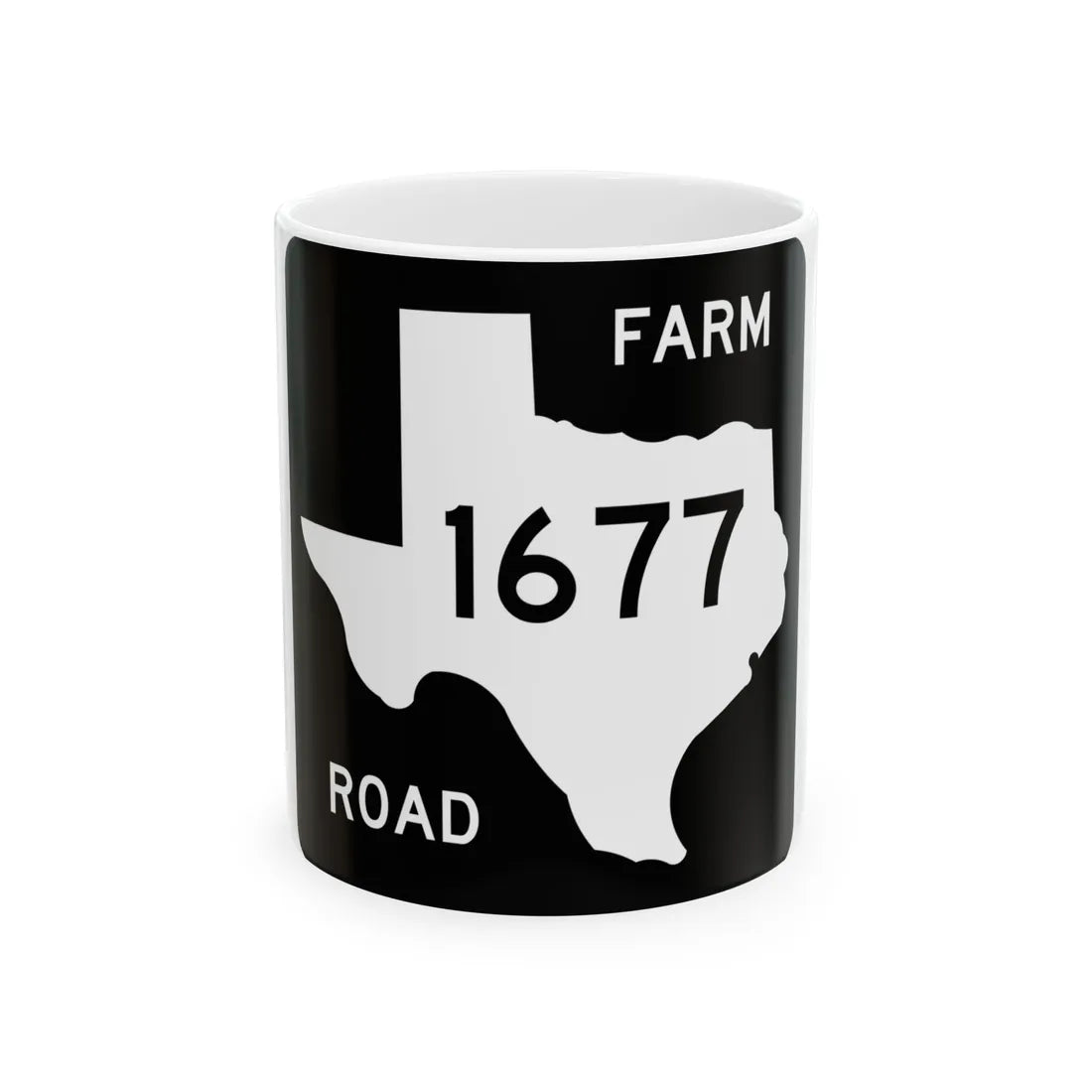 Texas FM 1677 (Texas) (Road Sign) White Coffee Mug 11oz - Go Mug Yourself