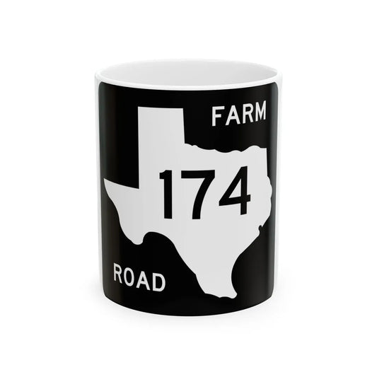 Texas FM 174 (Texas) (Road Sign) White Coffee Mug 11oz - Go Mug Yourself