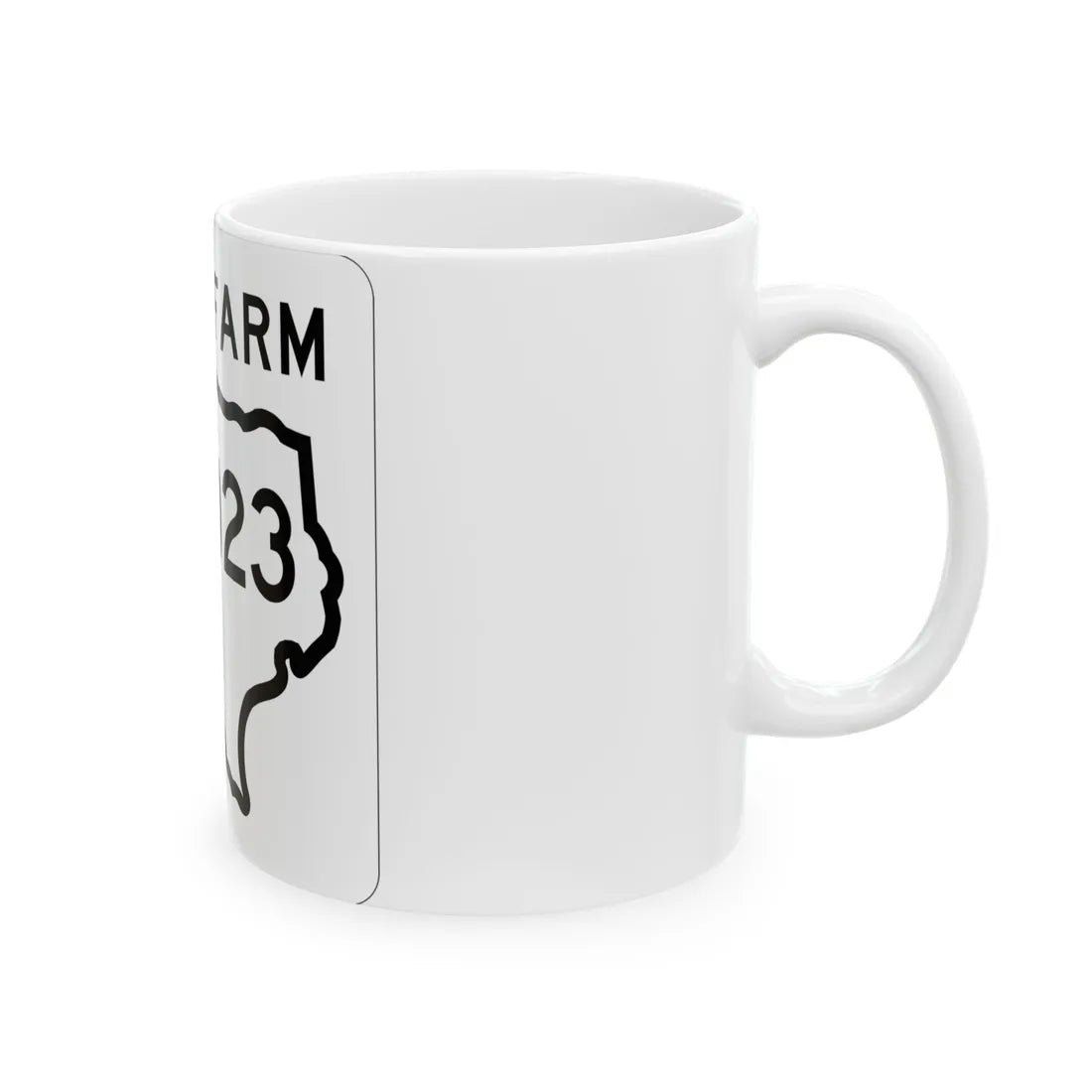 Texas FM 2023 1956 (Texas) (Road Sign) White Coffee Mug - Go Mug Yourself