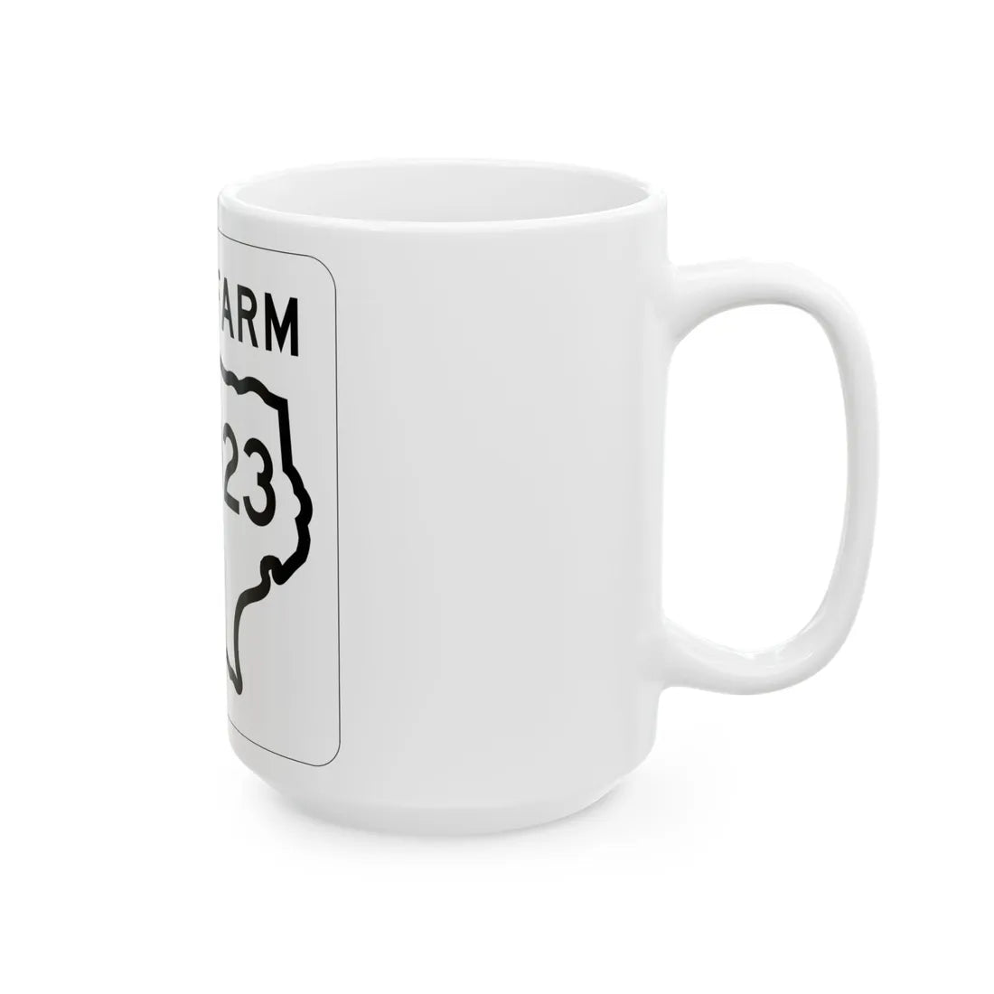 Texas FM 2023 1956 (Texas) (Road Sign) White Coffee Mug - Go Mug Yourself