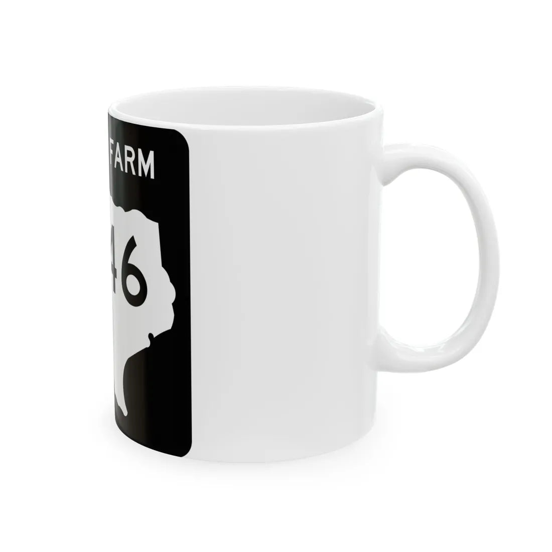 Texas FM 546 (Texas) (Road Sign) White Coffee Mug - Go Mug Yourself