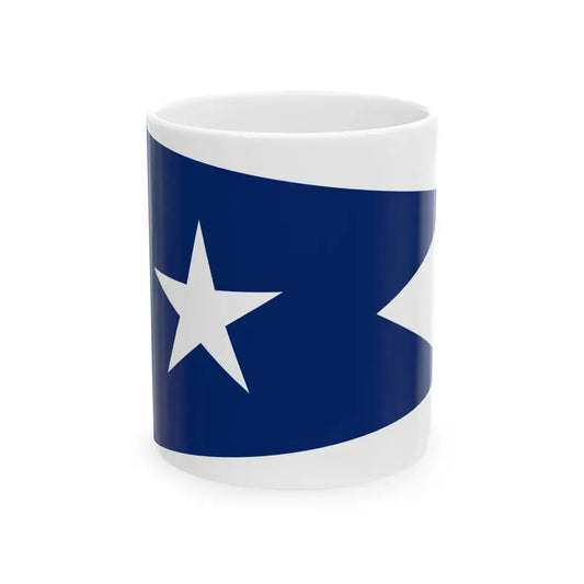 Texas Navy Broad Pennant of a Commodore (United States) White Coffee Mug 11oz - Go Mug Yourself