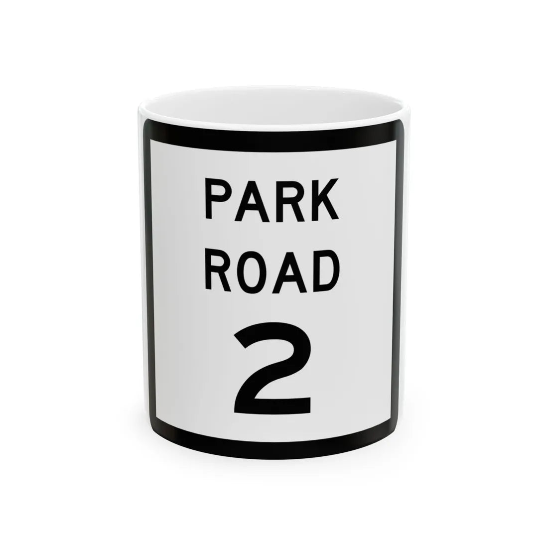 Texas Park Road 2 (Texas) (Road Sign) White Coffee Mug 11oz - Go Mug Yourself