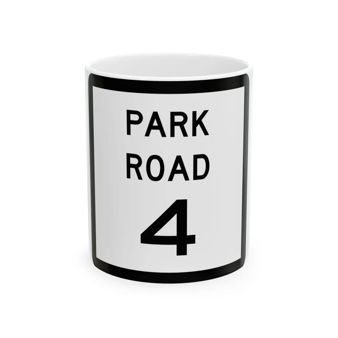 Texas Park Road 4 (Texas) (Road Sign) White Coffee Mug 11oz - Go Mug Yourself