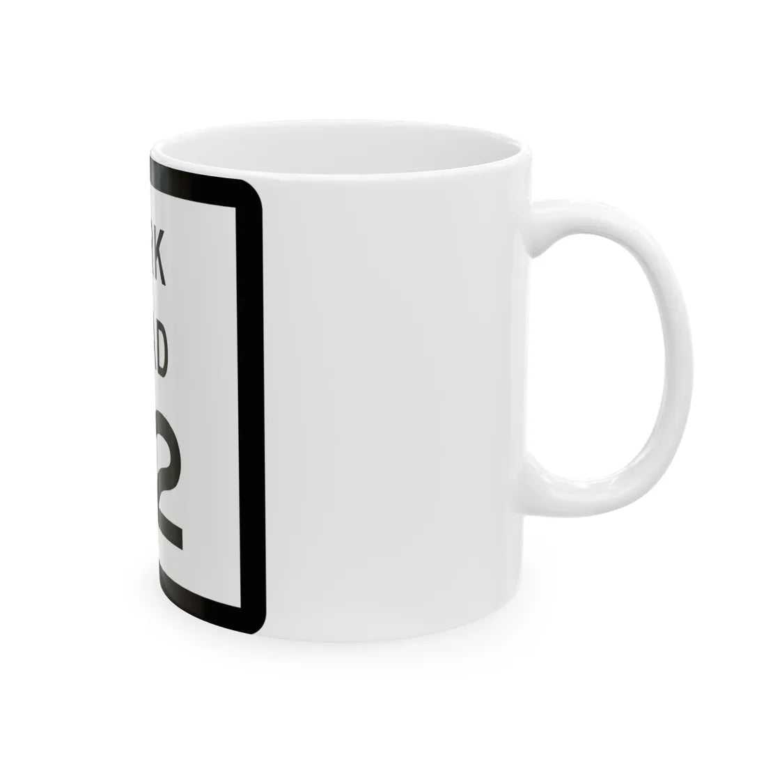 Texas Park Road 62 (Texas) (Road Sign) White Coffee Mug - Go Mug Yourself