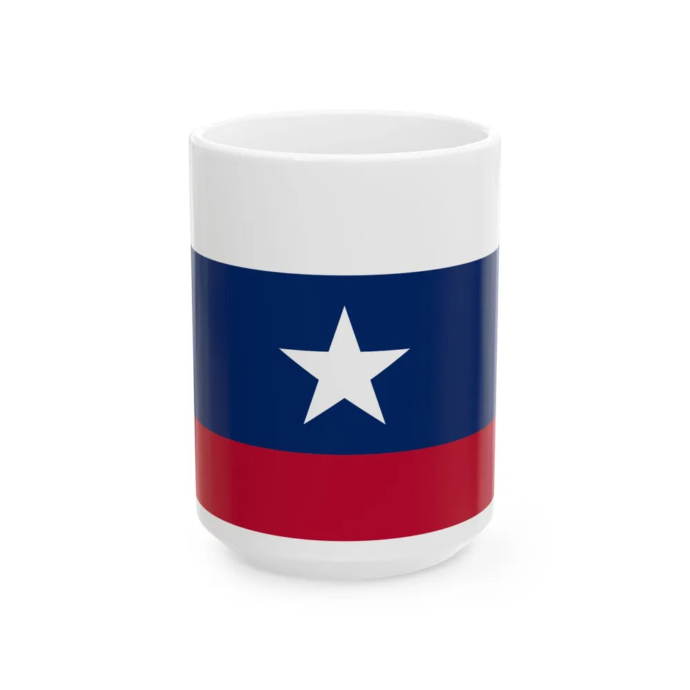 Texas Pilot Flag 1839-1845 (United States) White Coffee Mug 15oz - Go Mug Yourself