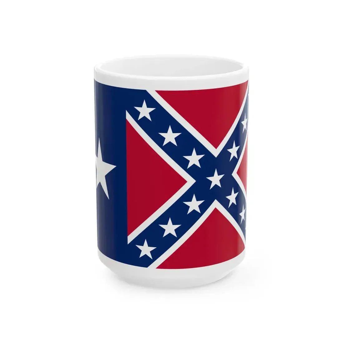 Texas Rebel Confederate (United States) White Coffee Mug 15oz - Go Mug Yourself