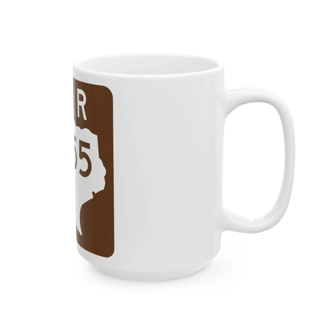 Texas Recreational Road 255 (Texas) (Road Sign) White Coffee Mug - Go Mug Yourself