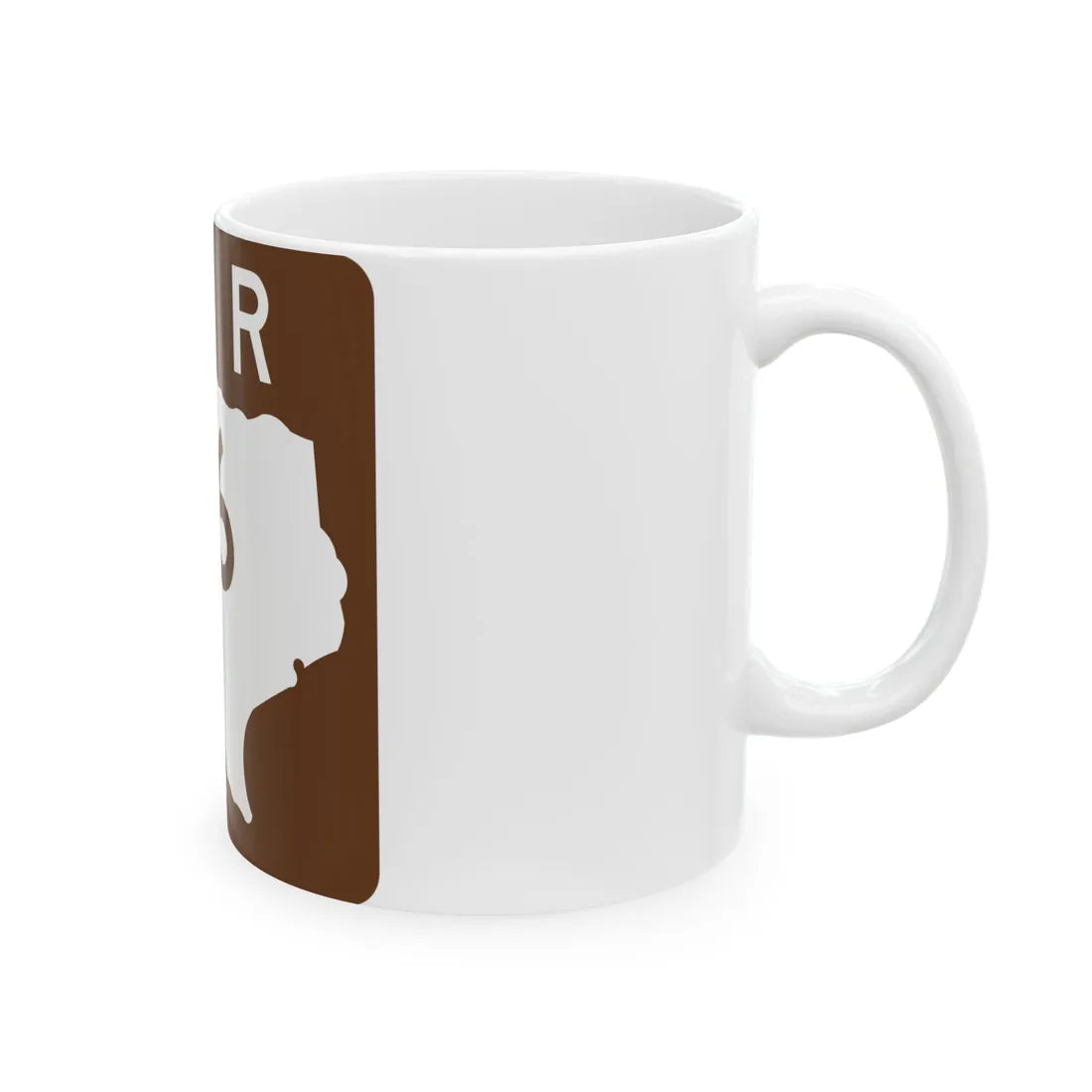 Texas Recreational Road 6 (Texas) (Road Sign) White Coffee Mug - Go Mug Yourself