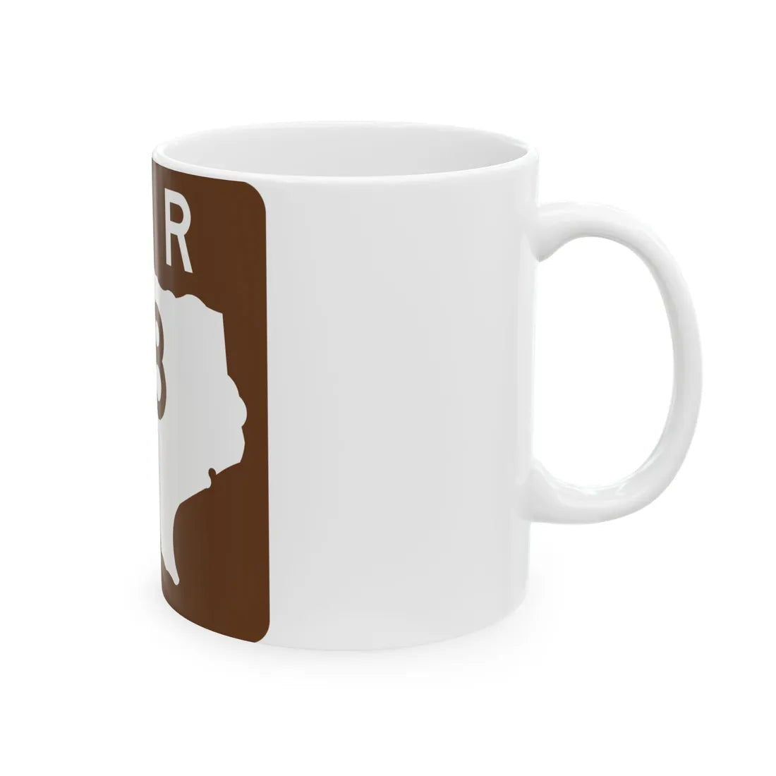 Texas Recreational Road 8 (Texas) (Road Sign) White Coffee Mug - Go Mug Yourself