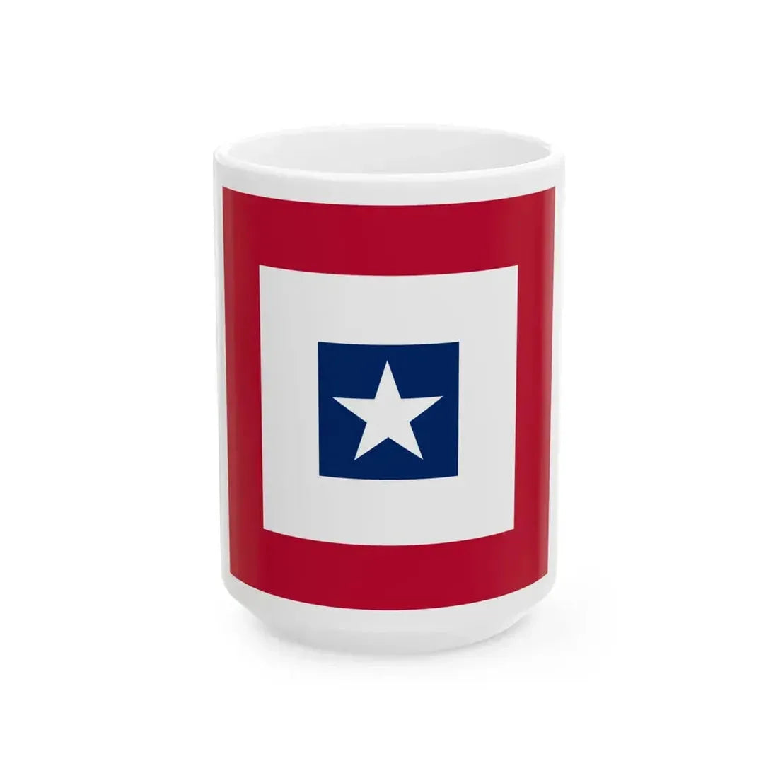 Texas Revenue Service Flag 1839-1845 (United States) White Coffee Mug 15oz - Go Mug Yourself