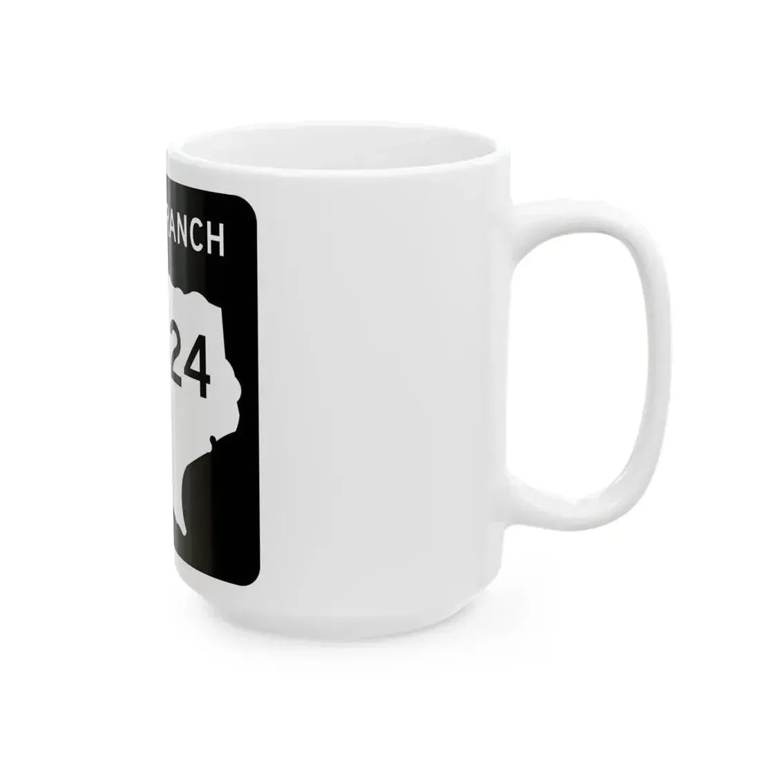 Texas RM 2424 (Texas) (Road Sign) White Coffee Mug - Go Mug Yourself