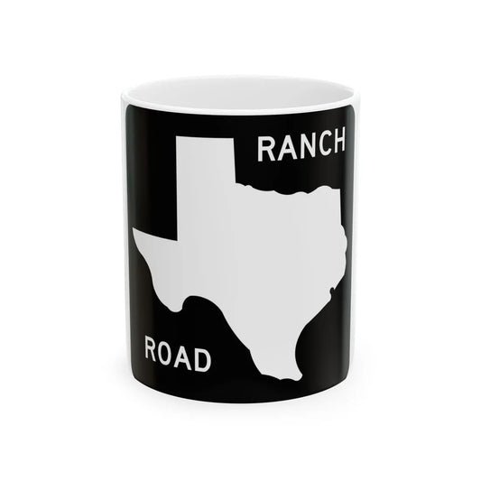 Texas RM blank (Texas) (Road Sign) White Coffee Mug 11oz - Go Mug Yourself