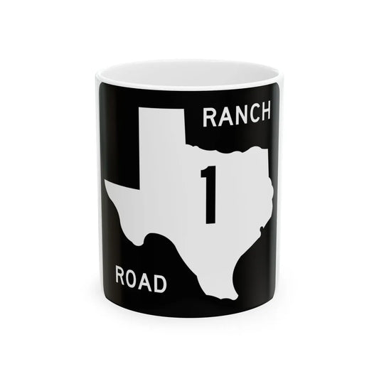Texas RR 1 (Texas) (Road Sign) White Coffee Mug 11oz - Go Mug Yourself