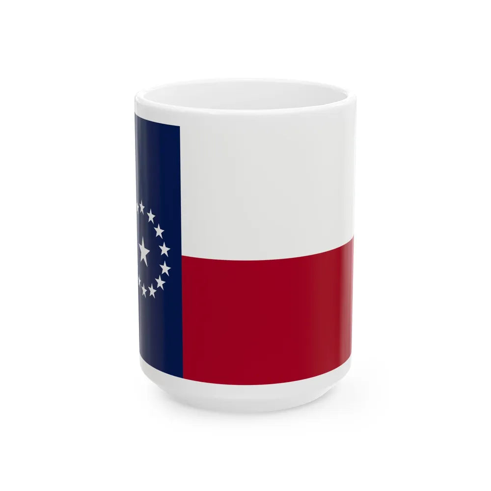 Texas Secession Flag Variant 1 (United States) White Coffee Mug 15oz - Go Mug Yourself