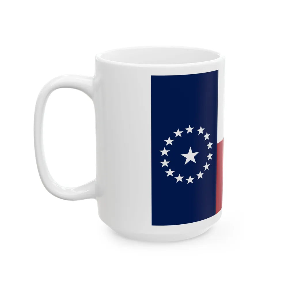 Texas Secession Flag Variant 1 (United States) White Coffee Mug - Go Mug Yourself