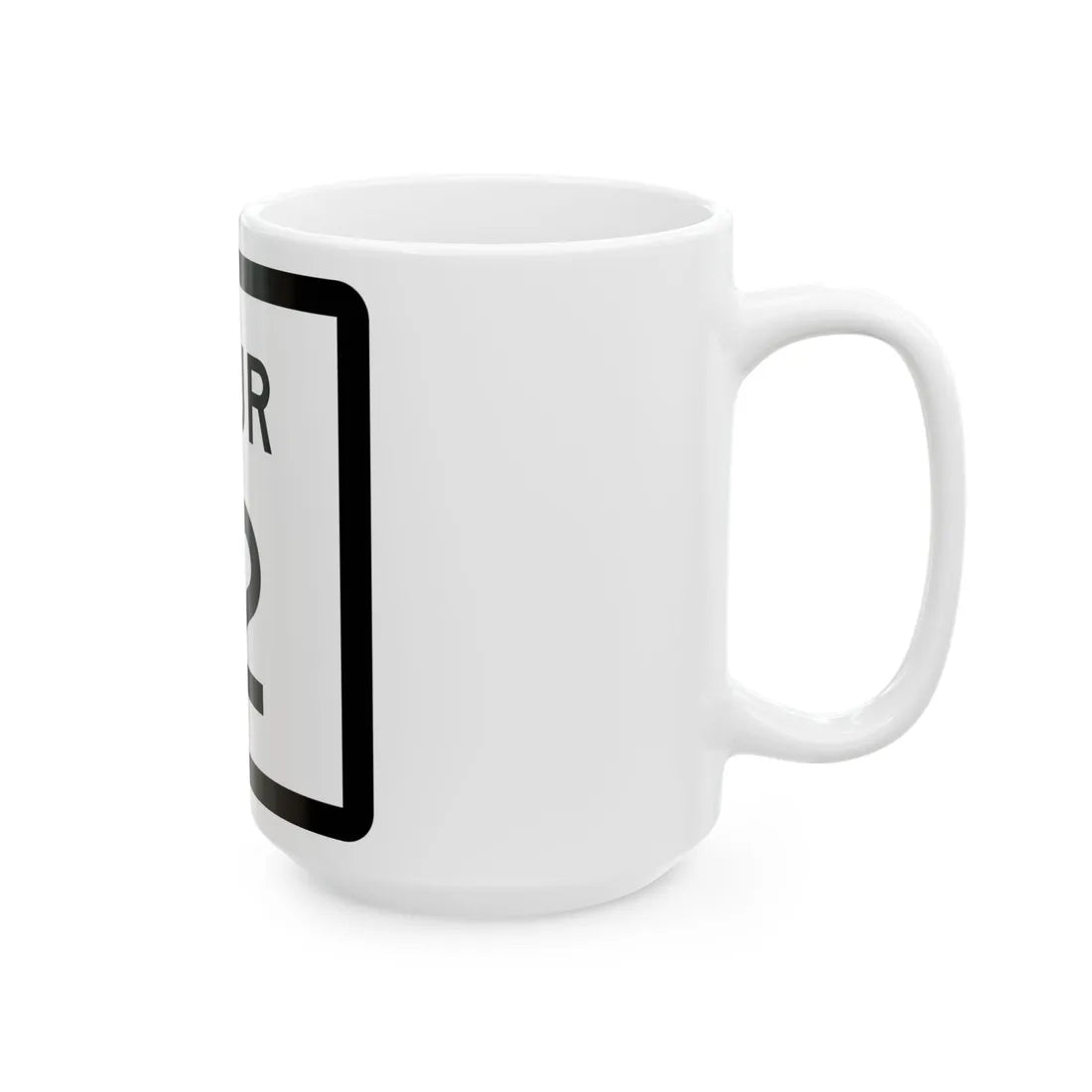 Texas Spur 12 (Texas) (Road Sign) White Coffee Mug - Go Mug Yourself