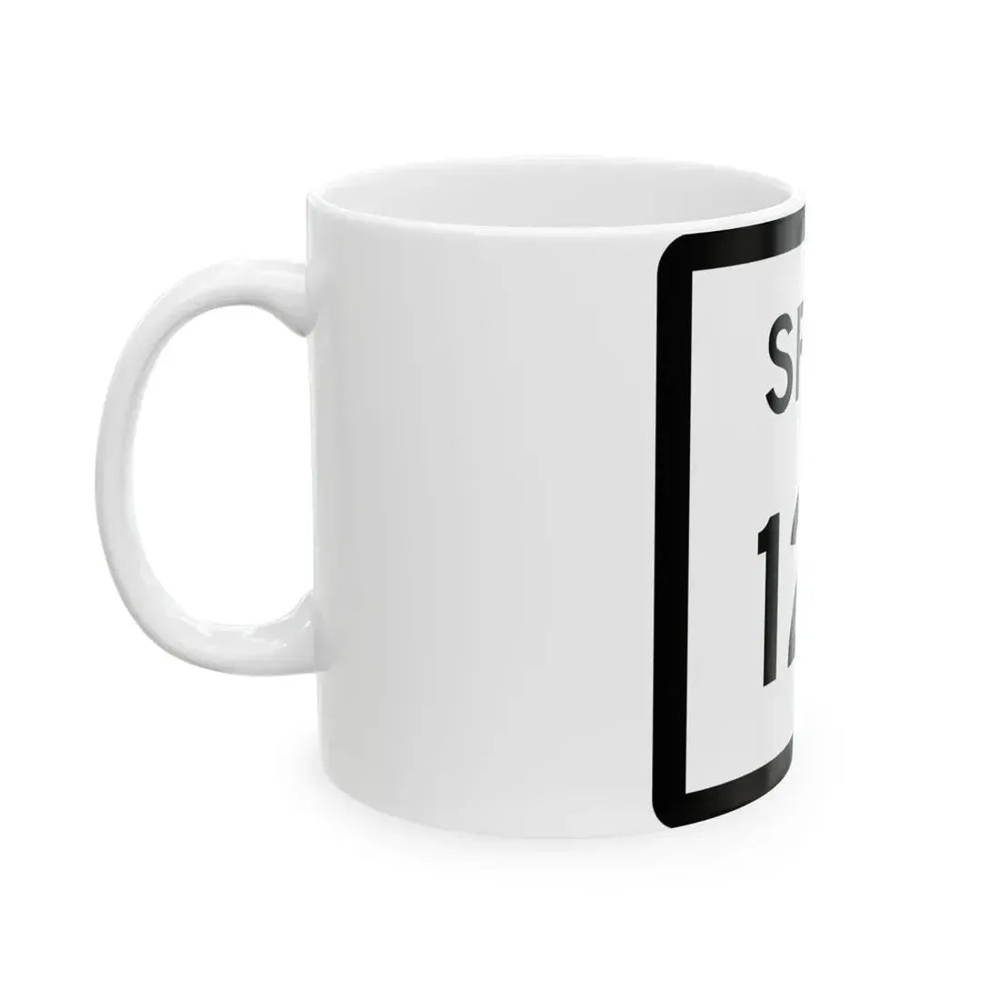Texas Spur 123 (Texas) (Road Sign) White Coffee Mug - Go Mug Yourself