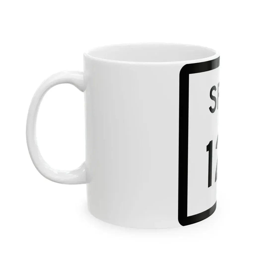 Texas Spur 124 (Texas) (Road Sign) White Coffee Mug - Go Mug Yourself