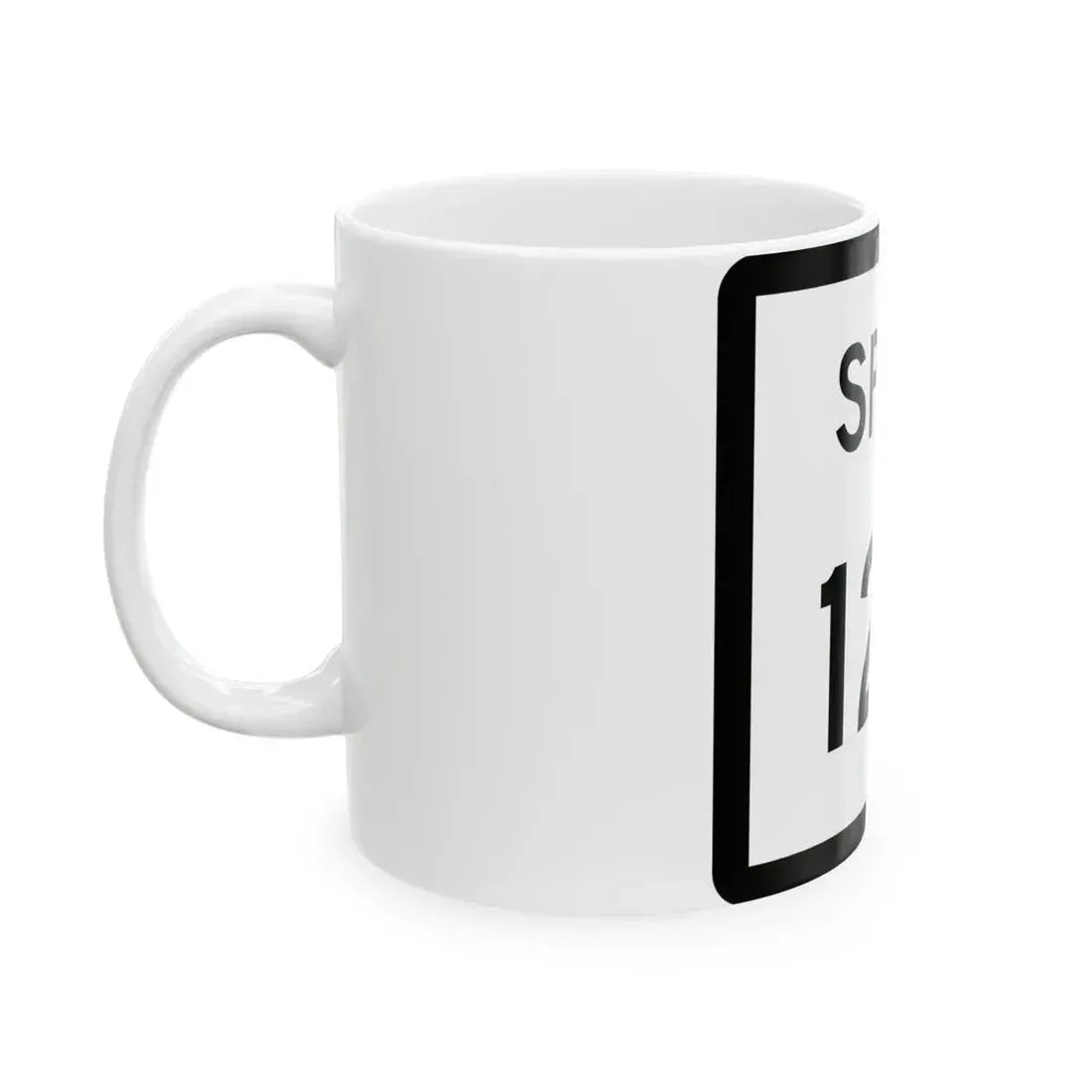 Texas Spur 128 (Texas) (Road Sign) White Coffee Mug - Go Mug Yourself