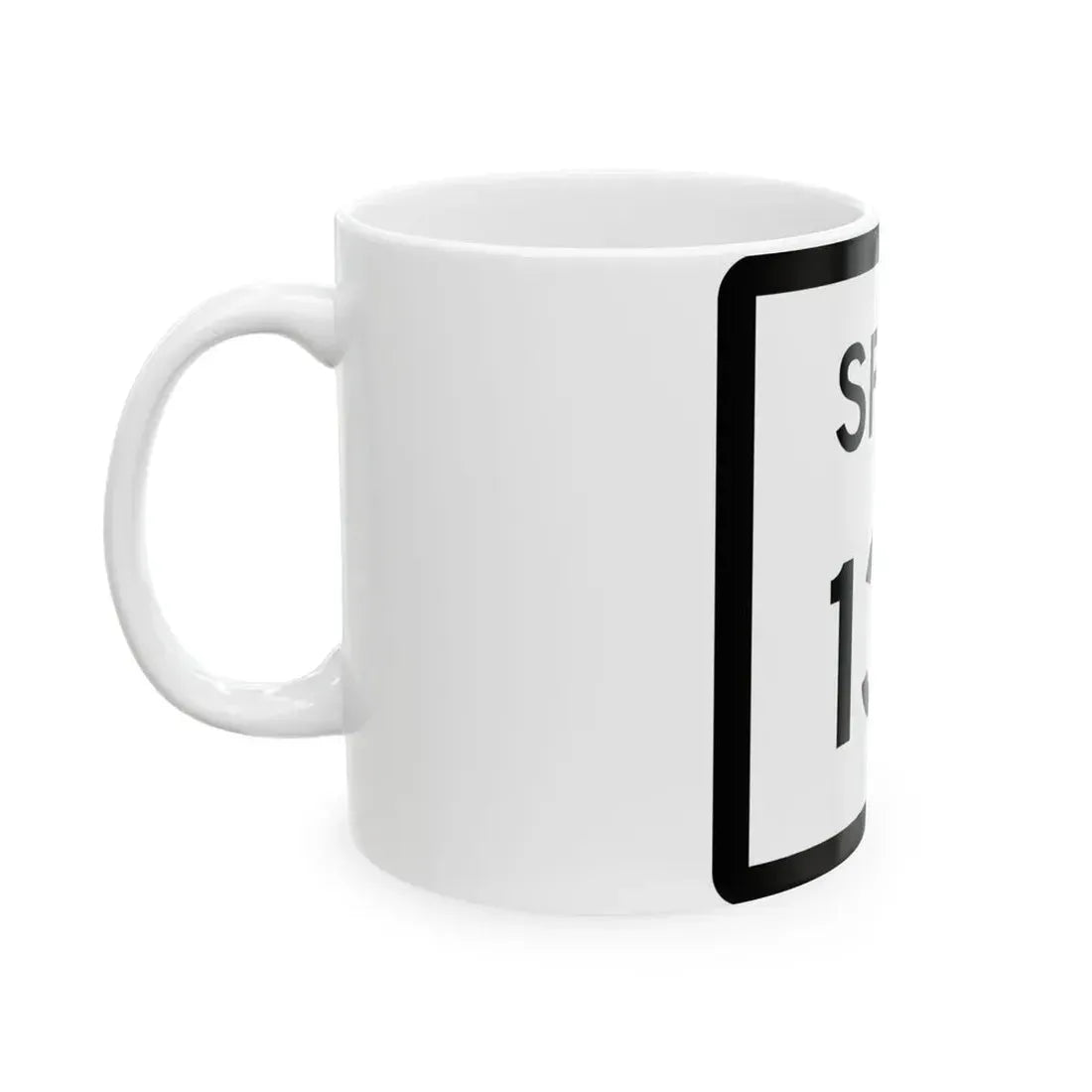 Texas Spur 137 (Texas) (Road Sign) White Coffee Mug - Go Mug Yourself