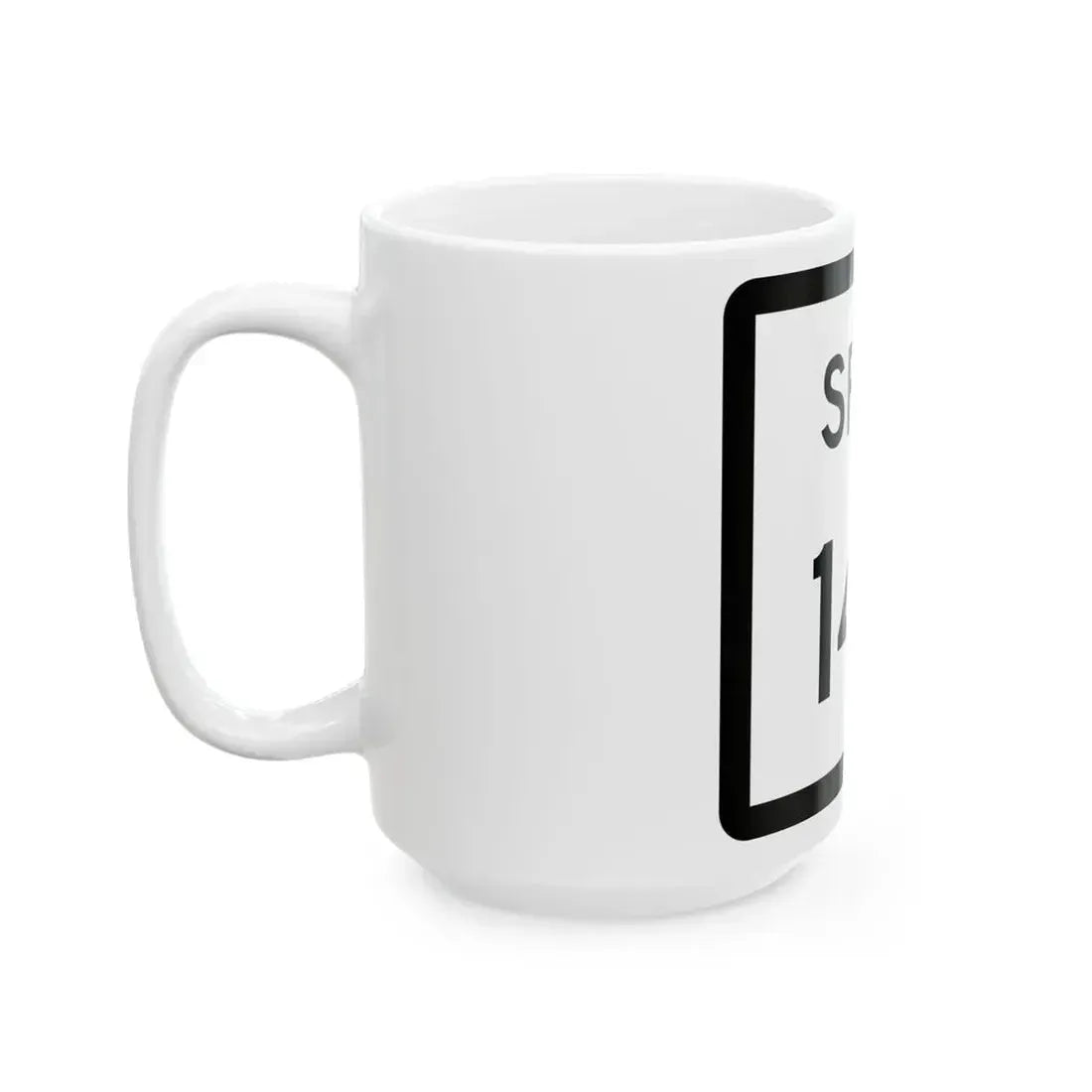 Texas Spur 142 (Texas) (Road Sign) White Coffee Mug - Go Mug Yourself