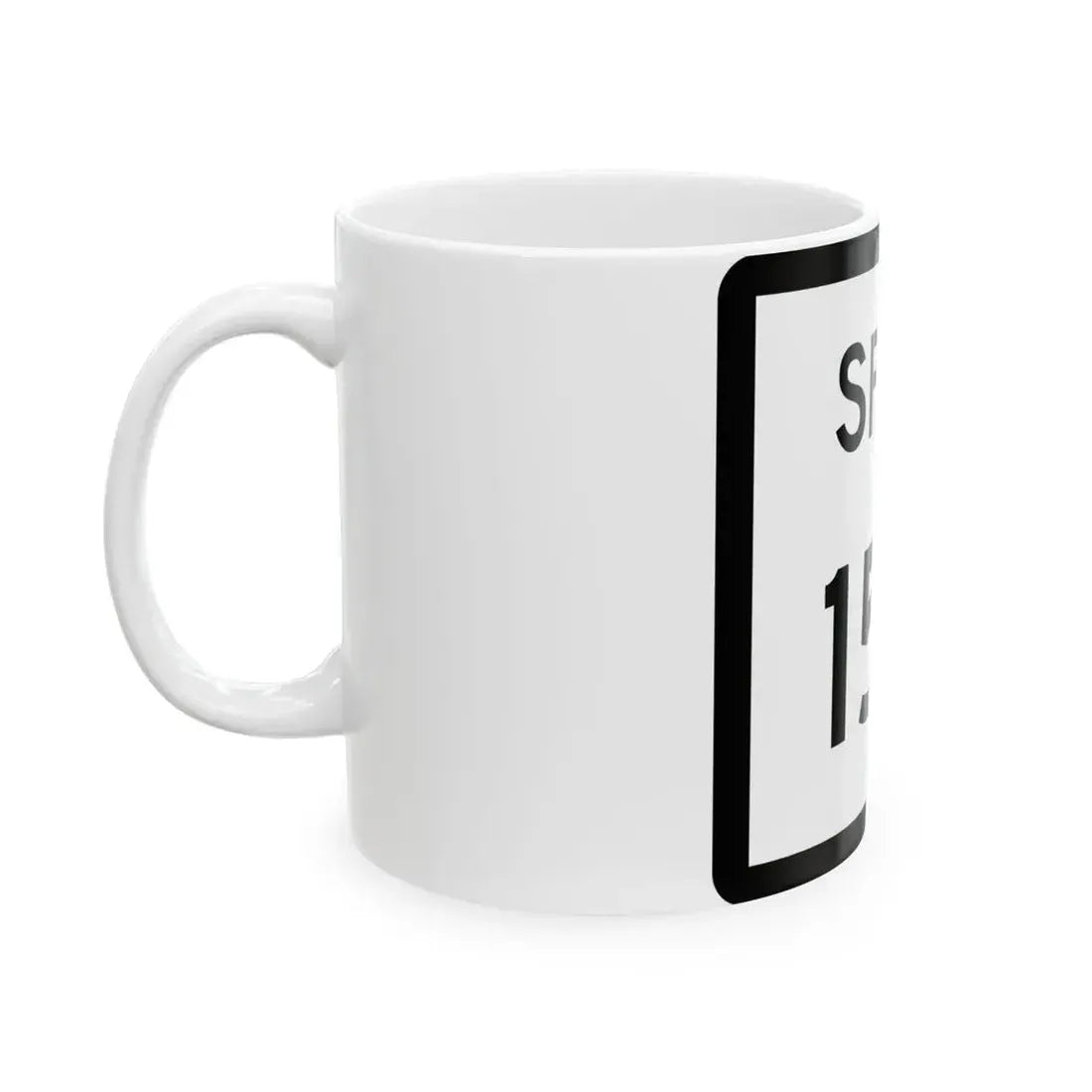 Texas Spur 156 (Texas) (Road Sign) White Coffee Mug - Go Mug Yourself