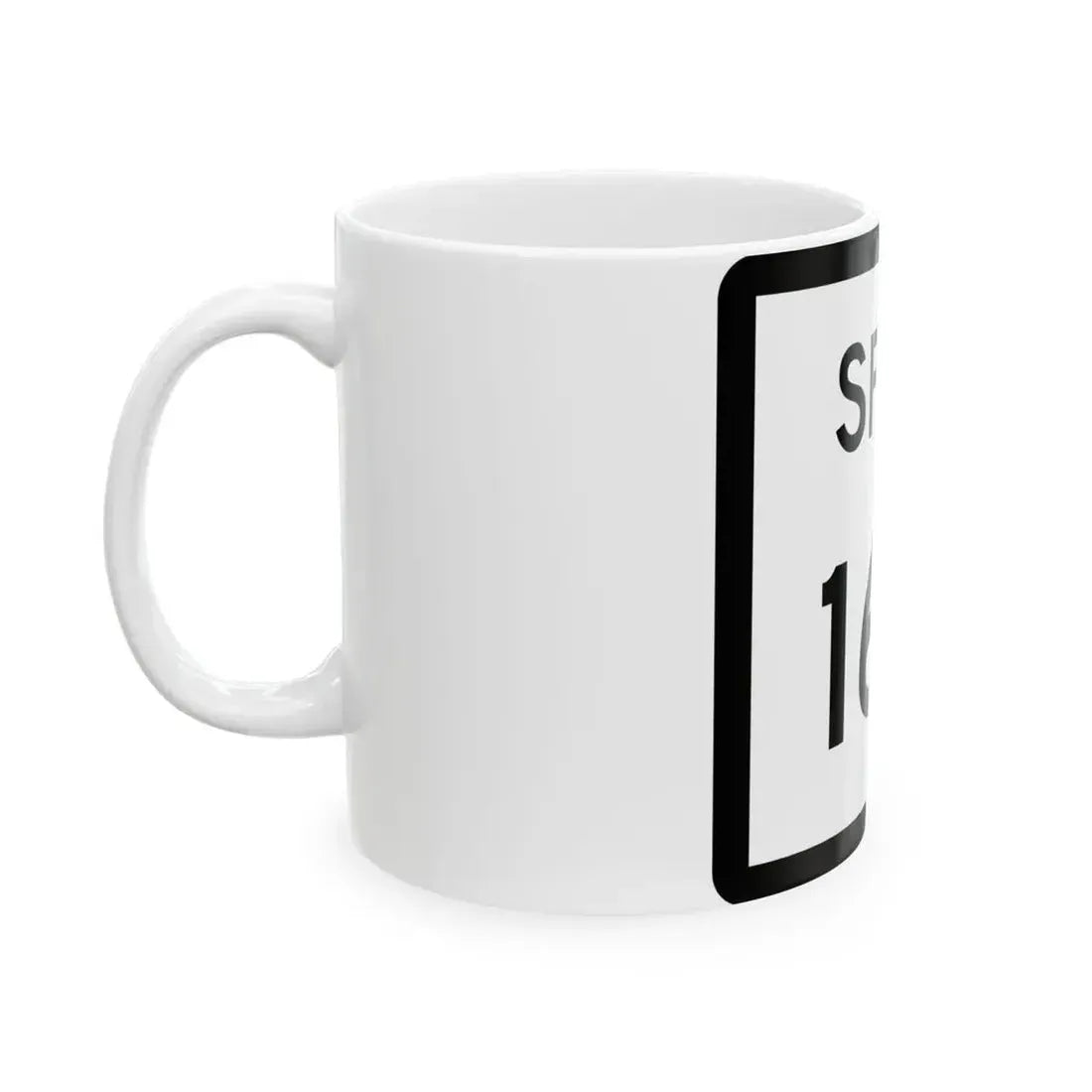 Texas Spur 164 (Texas) (Road Sign) White Coffee Mug - Go Mug Yourself