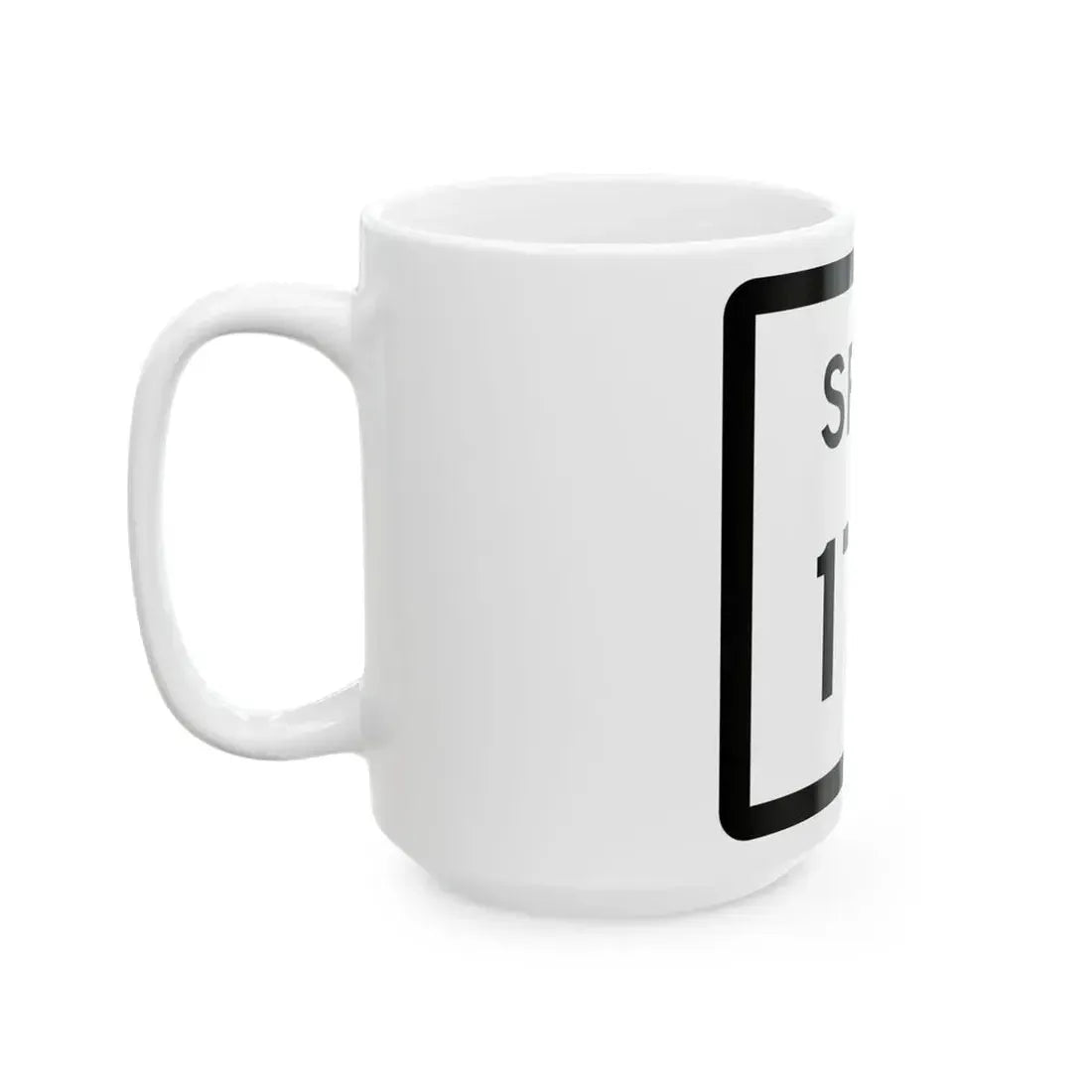 Texas Spur 173 (Texas) (Road Sign) White Coffee Mug - Go Mug Yourself