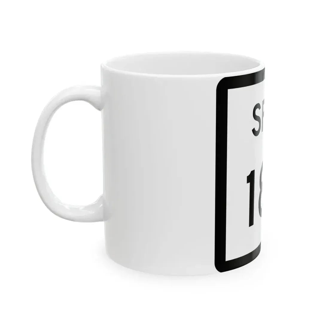 Texas Spur 180 (Texas) (Road Sign) White Coffee Mug - Go Mug Yourself