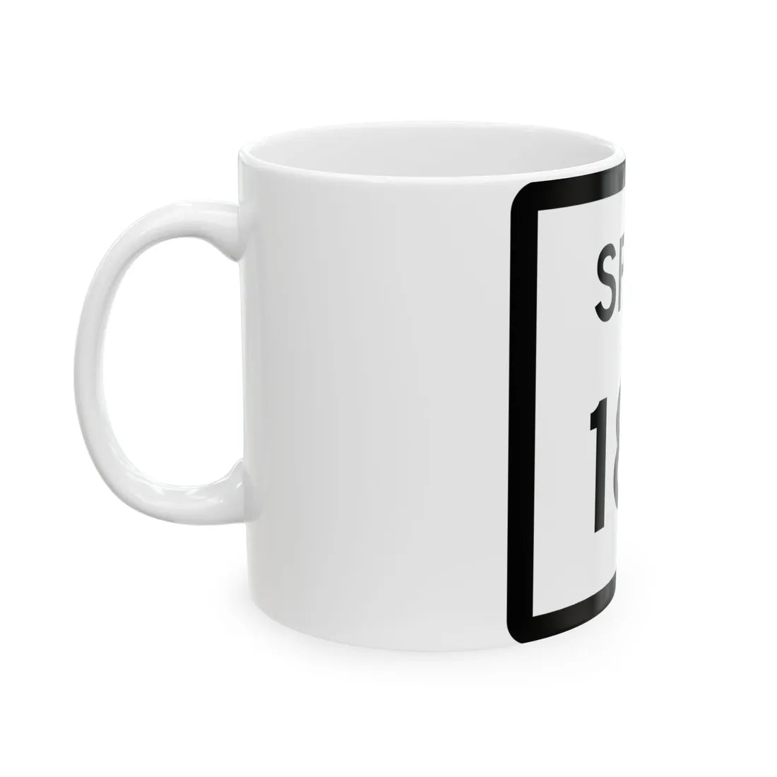 Texas Spur 187 (Texas) (Road Sign) White Coffee Mug - Go Mug Yourself
