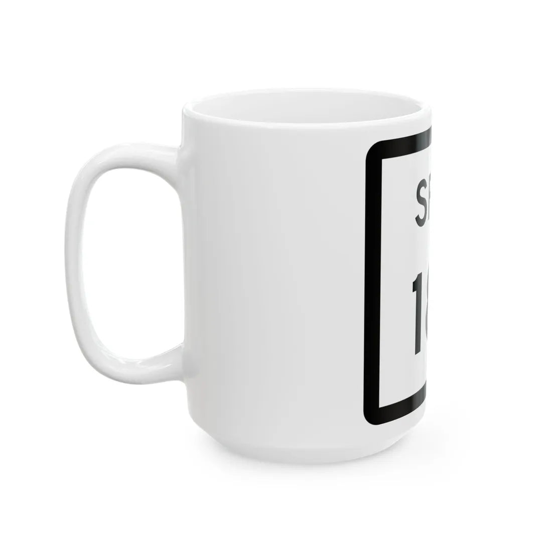 Texas Spur 187 (Texas) (Road Sign) White Coffee Mug - Go Mug Yourself