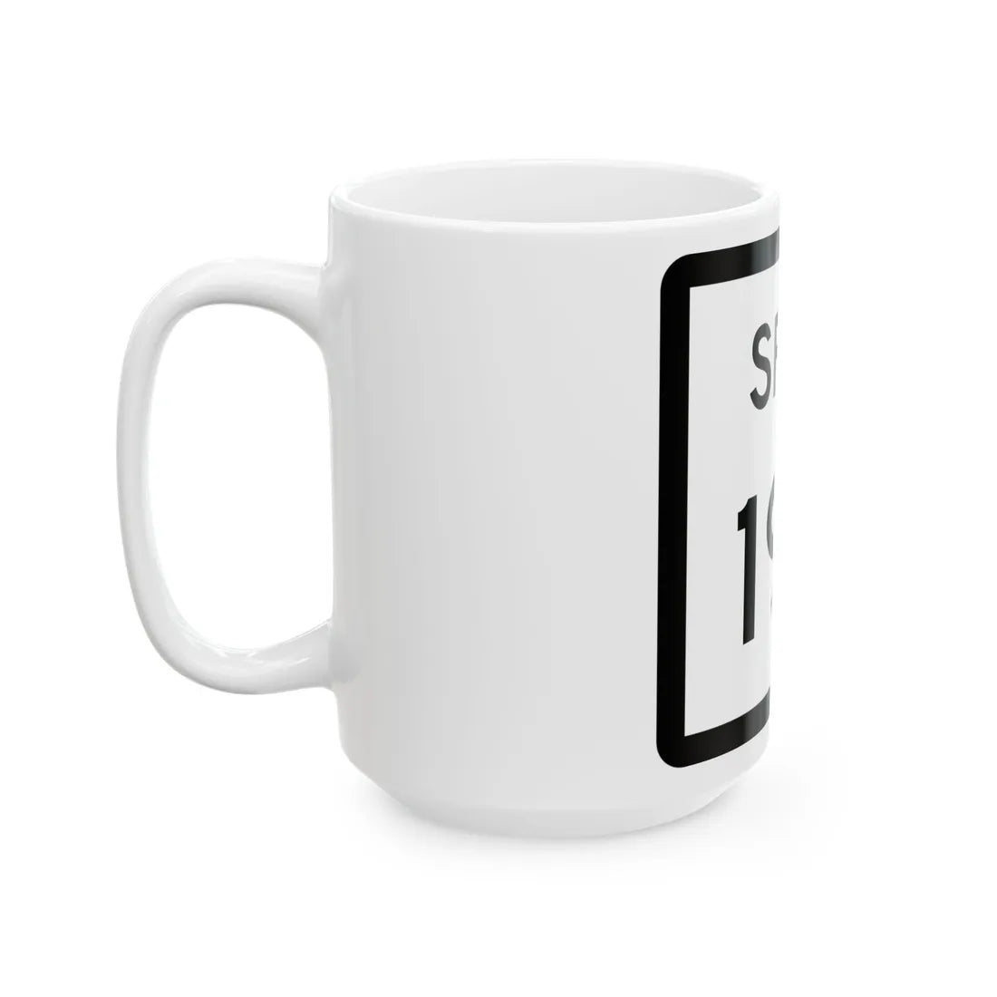 Texas Spur 190 (Texas) (Road Sign) White Coffee Mug - Go Mug Yourself