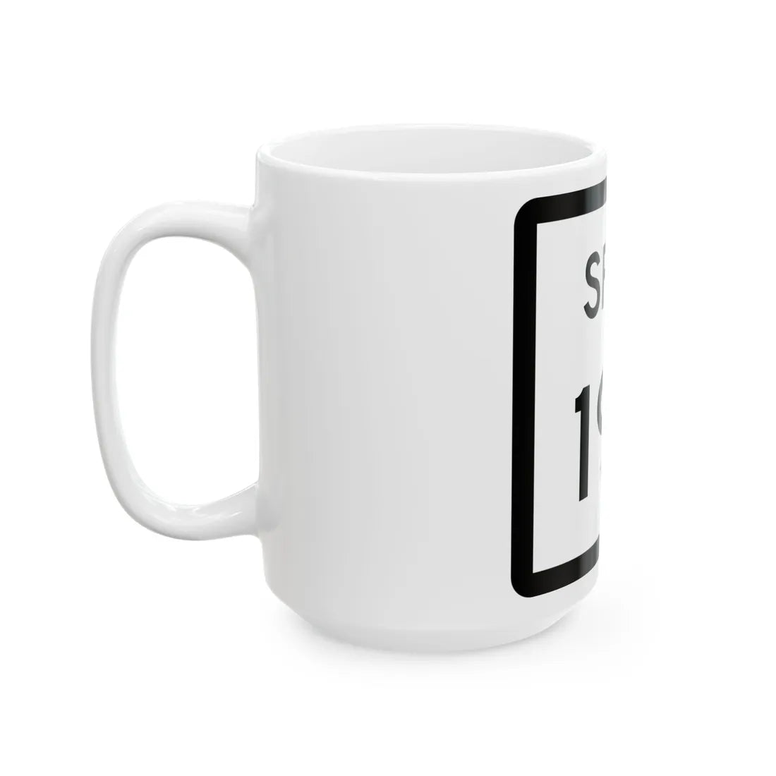 Texas Spur 195 (Texas) (Road Sign) White Coffee Mug - Go Mug Yourself
