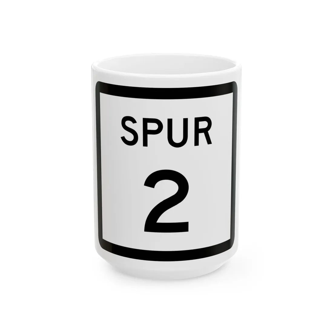 Texas Spur 2 (Texas) (Road Sign) White Coffee Mug 15oz - Go Mug Yourself