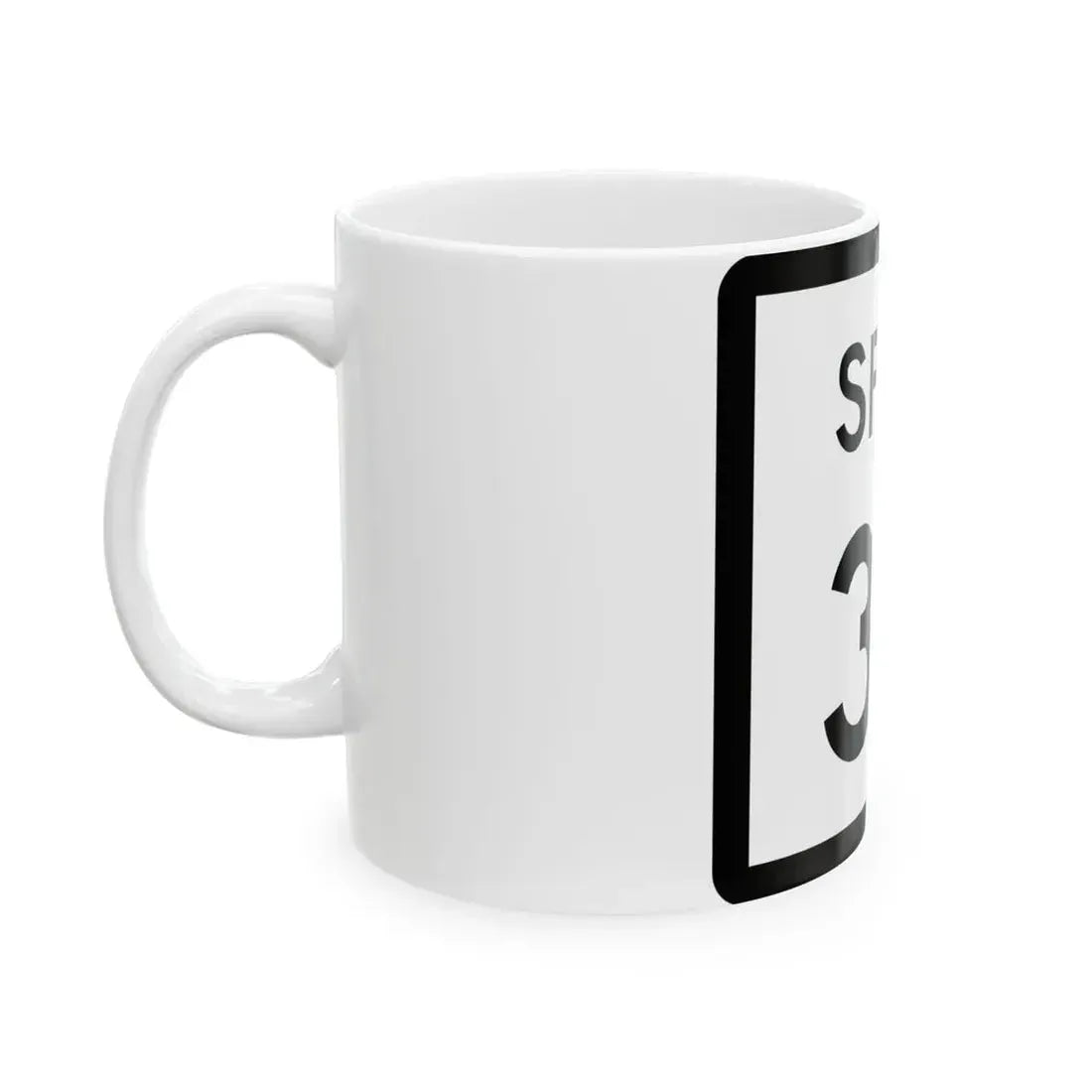 Texas Spur 38 (Texas) (Road Sign) White Coffee Mug - Go Mug Yourself