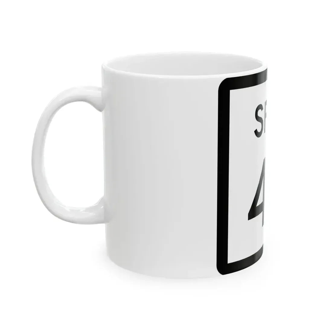 Texas Spur 40 (Texas) (Road Sign) White Coffee Mug - Go Mug Yourself