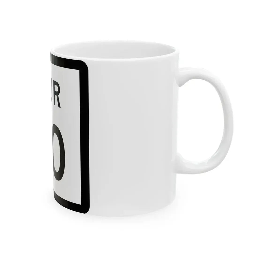 Texas Spur 40 (Texas) (Road Sign) White Coffee Mug - Go Mug Yourself