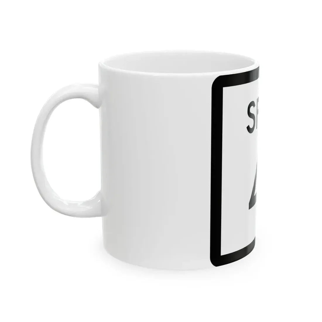 Texas Spur 41 (Texas) (Road Sign) White Coffee Mug - Go Mug Yourself
