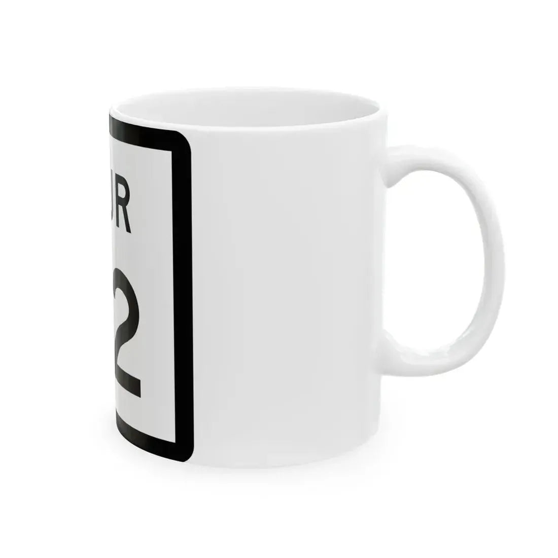 Texas Spur 42 (Texas) (Road Sign) White Coffee Mug - Go Mug Yourself
